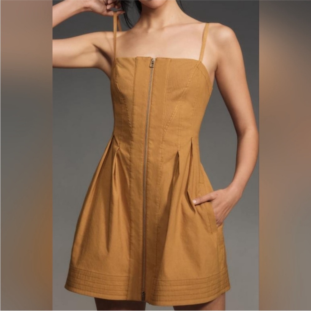 Anthropologie Structured Zip Front Mini - image 1